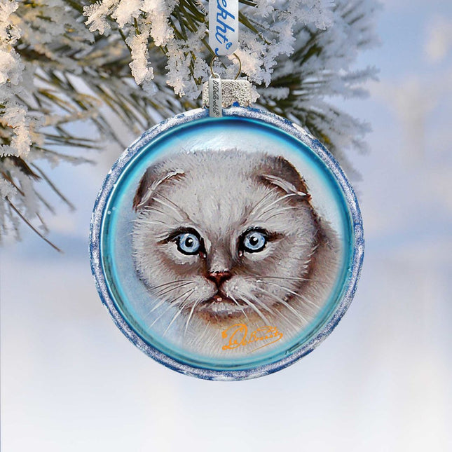 Cat Glass Ornament by G. DeBrekht - Pets Dog and Cats Decor - 764-120-0