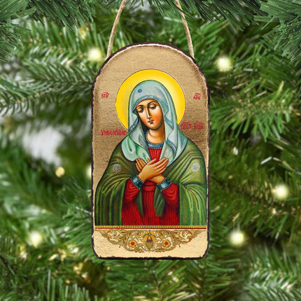 The Mother of God Tenderness Religious Orthodox Sacred Icon Ornament - Inspirational Icon Decor - 87012-2