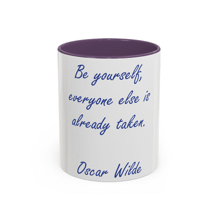 Inspirational Accent Mug – Oscar Wilde Quote, 11oz Ceramic Gift
