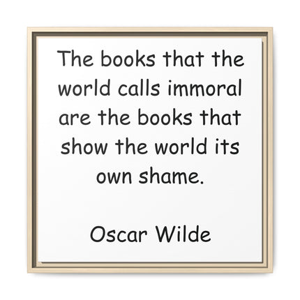 Oscar Wilde Quote Matte Canvas Print — Framed Literary Wall Art