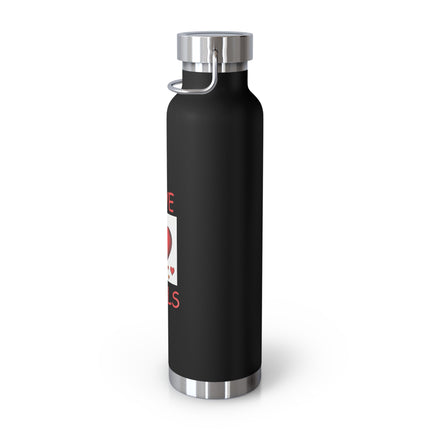 Insulated Bottle — "Love Heals" 22oz Copper Vacuum Water Bottle