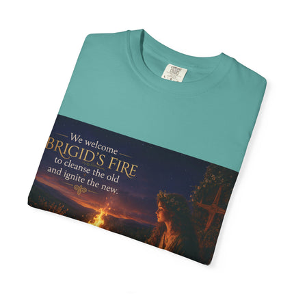 Brigid's Fire Festival T-Shirt — Celtic Imbolc Bonfire Design