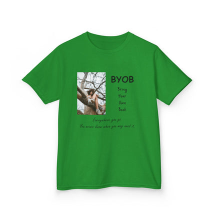 Kids BYOB Tee – “Bring Your Own Book” – Heavy Cotton T-Shirt