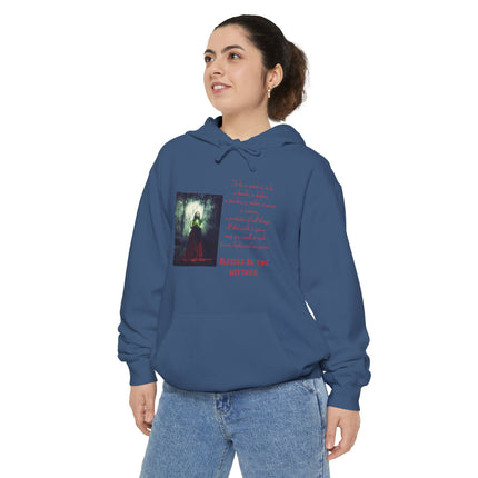 Witch Healer Hoodie — "Blessed Be the Witches" Meditative Witch Prayer Design