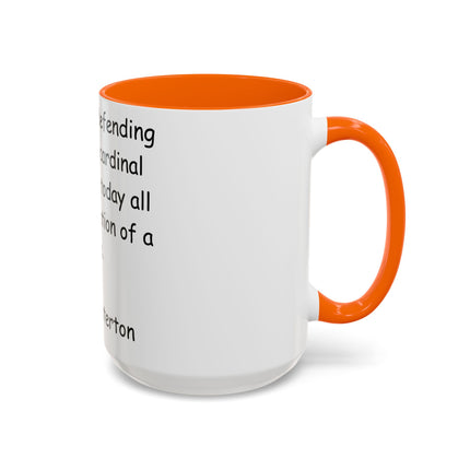 Defend Virtue Mug – 15oz Accent Ceramic | G.K. Chesterton Quote