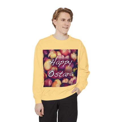 Happy Ostara Unisex Garment-Dyed Sweatshirt