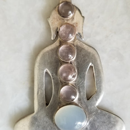 Silver Pendant - semi precious stone-3