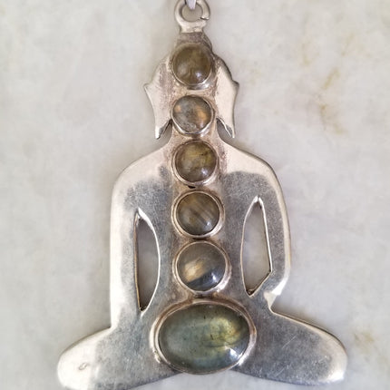 Silver Pendant - semi precious stone-4