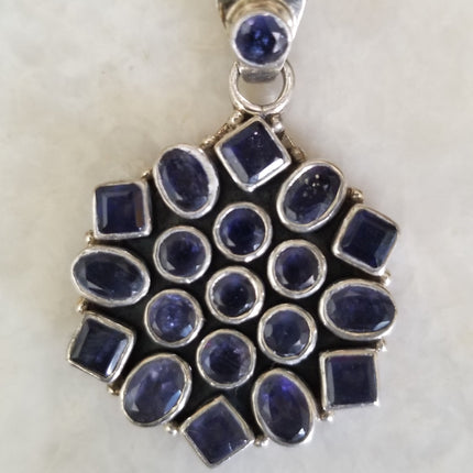 Silver Pendant - semi precious stone-1