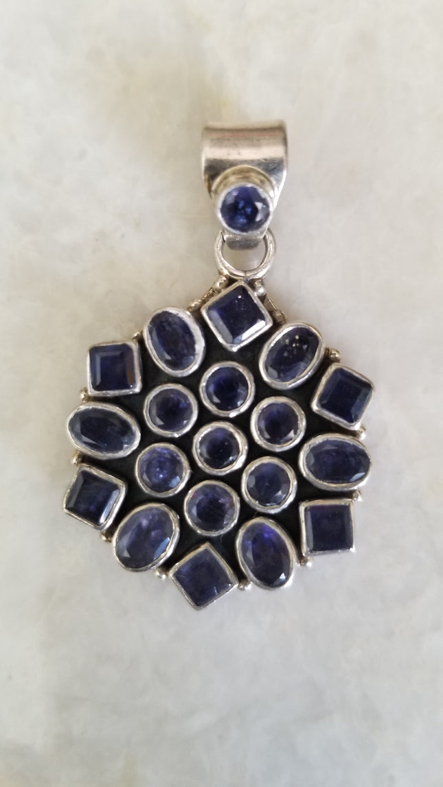 Silver Pendant - semi precious stone-1