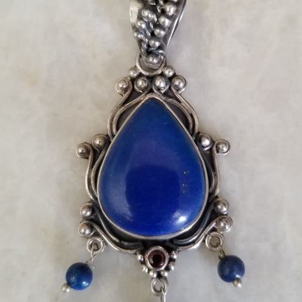 Silver Pendant - semi precious stone-6