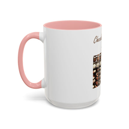 Chocolate Is Brain Fuel Coffee Mug — Chocolate Lovers Accent Mug (11/15oz)