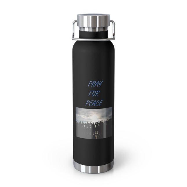 Pray for Peace Insulated Bottle – 22oz Copper Flask