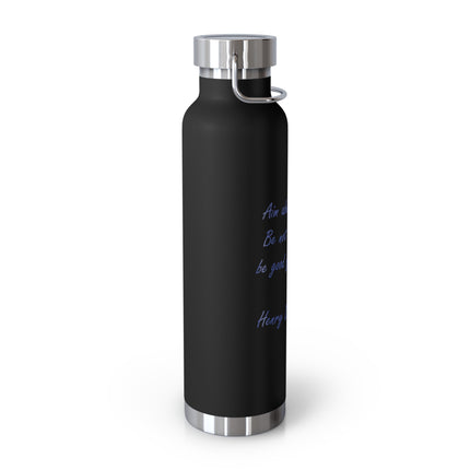Thoreau Quote Bottle – 22oz Copper Vacuum Insulated | Inspirational