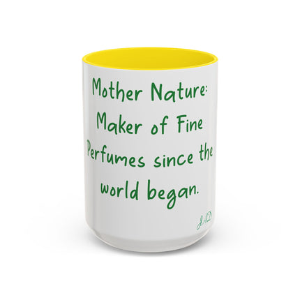 Mother Nature Accent Mug – 15oz Ceramic Cup for Eco Enthusiasts