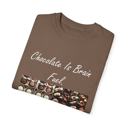 Chocolate Is Brain Fuel Tee – Unisex Garment-Dyed T-Shirt