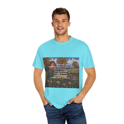 Samhain Tee – Unisex Garment-Dyed Shirt with Pumpkin Spice Wit