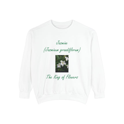 Jasmine Flower Sweatshirt - Unisex Garment-Dyed