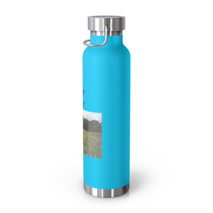 Bloom Wildly Insulated Water Bottle - 22oz Copper Travel Flask for Nature Lovers