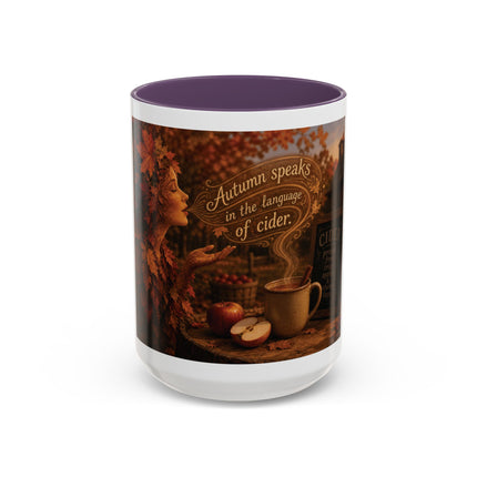 Autumn Speaks Coffee Mug — Fall Cider Rustic Accent Mug