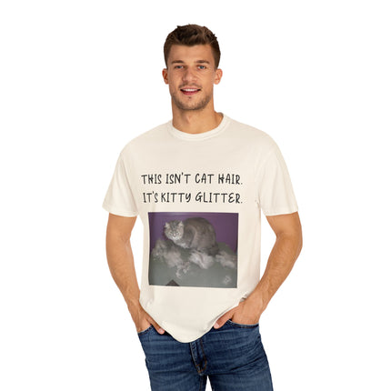 Kitty Glitter T-Shirt – Unisex Cat Lover Tee with Playful Quote