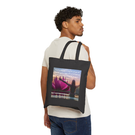 Inspirational Lotus Sunrise Tote Bag