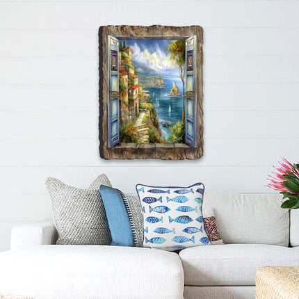 Seaside Window Perspective View Wall Art by G. DeBrekht Coastal Decor - 8492103W-2