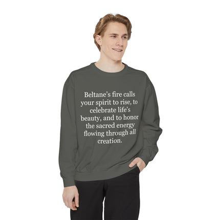 Beltane Quote Sweatshirt – "Beltane’s fire calls your spirit to rise"