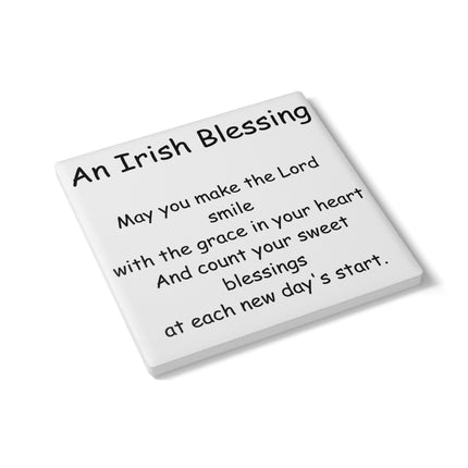 Inspirational Irish Blessing Ceramic Coaster