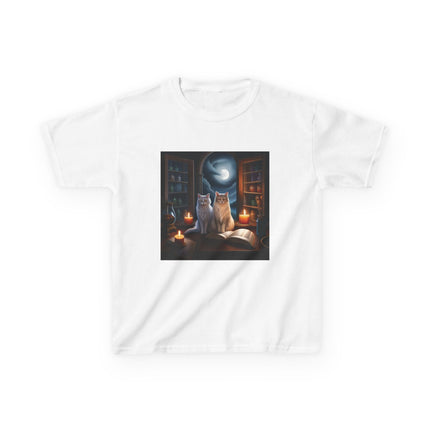 Mystical Cats Kids Tee – Heavy Cotton – Whimsical Animal Design