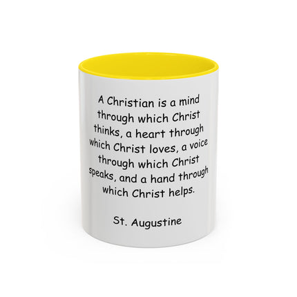 St. Augustine Quote Christian Coffee Mug — Inspirational Faith Message 11/15oz