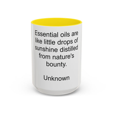 Essential Oils Quote Coffee Mug — “Essential oils are like little drops of sunshine...”