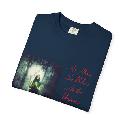 Unisex Garment-Dyed T-Shirt | As Above So Below Graphic Tee