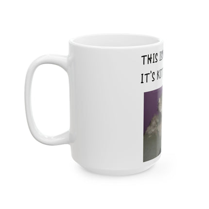 Kitty Glitter Mug – 15oz Ceramic Cup for Cat Lovers