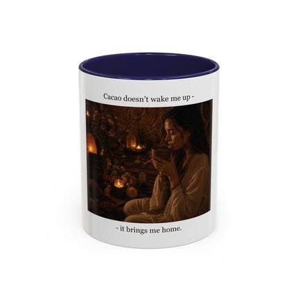 Cacao Brings Me Home Accent Coffee Mug – Cozy Ritual Hot Chocolate Gift (11/15oz)