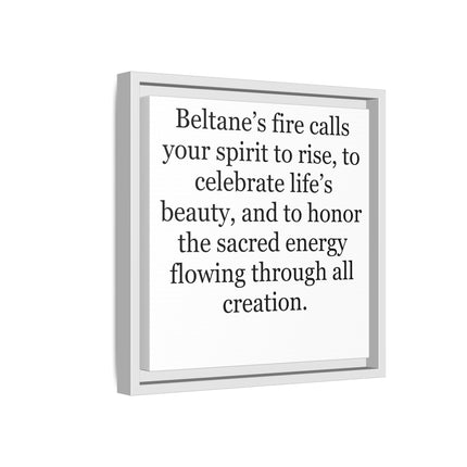 Beltane Fire Inspirational Framed Canvas Print