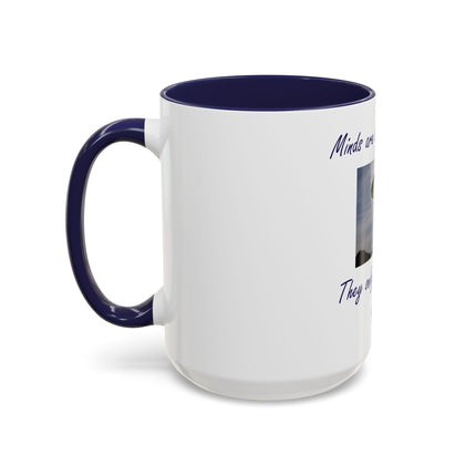 Parachute Minds Coffee Mug — "Minds are like parachutes. They only function when open."