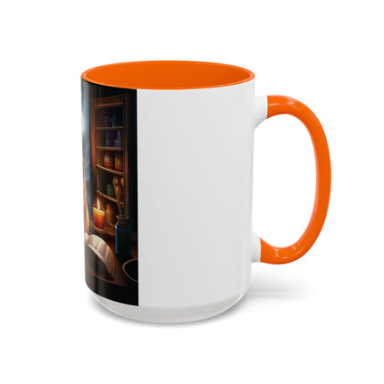 Magical Cats Accent Mug – 15oz – Cozy Gift for Cat & Book Lovers