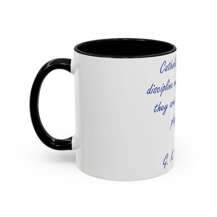 Chesterton Quote Accent Mug – “Walls of a Playground” – 11oz Ceramic