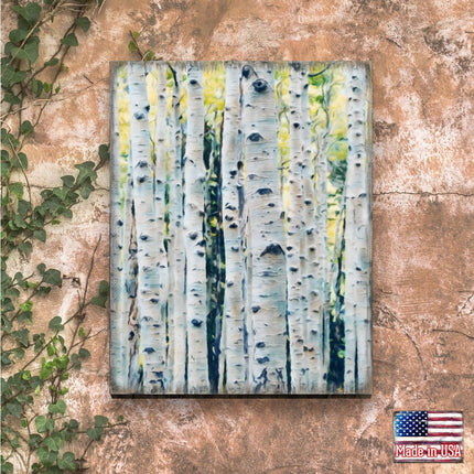 Birch Grove Art Wooden Wall Art by Nature Wonders - Nature Wildlife Decor  - 95390B-1
