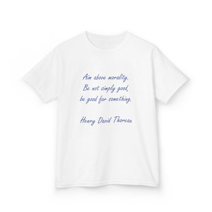 Inspirational Kids Tee - 'Aim Above Morality' - Be Good for Something