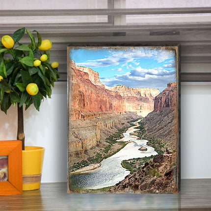 Canyon River Art Wooden Wall Art by Nature Wonders - Nature Wildlife Decor  - 95279B-3