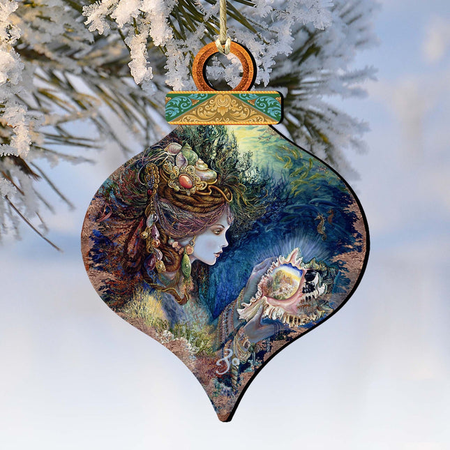Daughter of the Deep Wooden Ornaments by Josephine Wall - Coastal Sea-Life Decor - 845617-JW-0