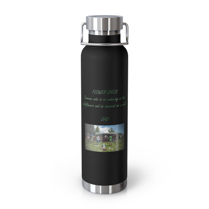 “Flower Child” Copper Bottle – 22oz Vacuum Insulated | Eco-Friendly