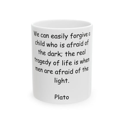 Inspirational 11oz Ceramic Mug | Plato’s Wisdom for Daily Reflection