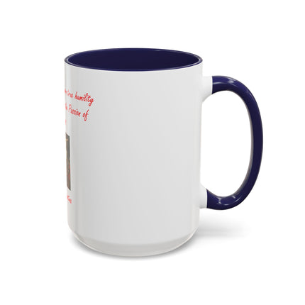 Saint Faustina Coffee Mug — 'Reflect on the Passion of Jesus' Religious Accent Mug