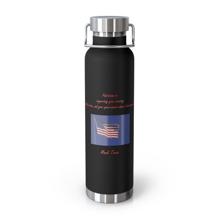 American Flag Copper Flask – 22oz Patriotic Insulated Bottle