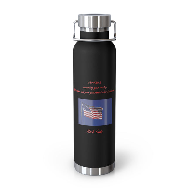 American Flag Copper Flask – 22oz Patriotic Insulated Bottle