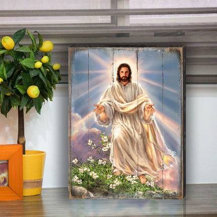 Jesus Resurrection Wooden Wall Art by D. Gelsinger - Easter Spring Decor - 95669B-DG-3