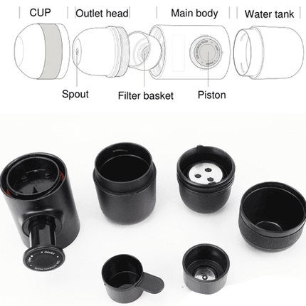 Condensed Portable Mini Coffee Machine – Capsule Black, Compact & Travel-Friendly-2